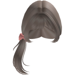 ♡ : Pretty side parted hair with pink ribbon