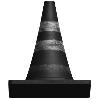 Black Damaged Grunge Traffic Cone