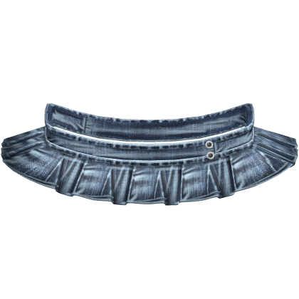 Y2K Trashy Denim Pleated Mini Skirt (Blue)