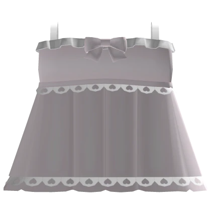 ♡︎﹕kawaii pink + white heart dress w bow | Roblox Item