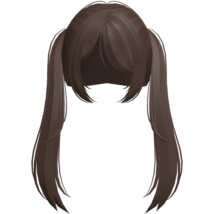 ♡ long curly cutecore pigtails in brown ୧