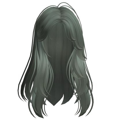 Long Straight Layered Hair(Green) Roblox item