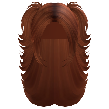 Y2K Long Swirly Curly Pigtail Hair (Ginger) Roblox item