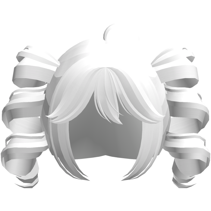 white kawaii swirly popstar pigtails