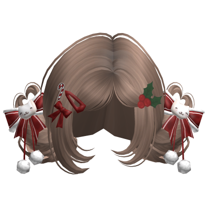 ♡ Christmas Buns w/ Bows (Milktea Brown)