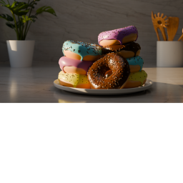 Touch a colorless donut