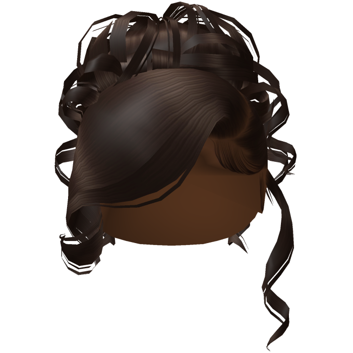 Side Swept Curly Updo [Brown]