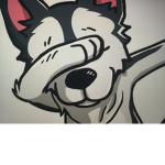 Dabbing husky’s 4 life