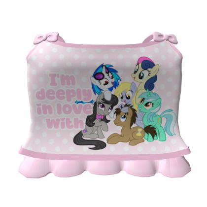 ♡ ꒰ cute mlp background six pink shirt ꒱ ♡ Roblox item