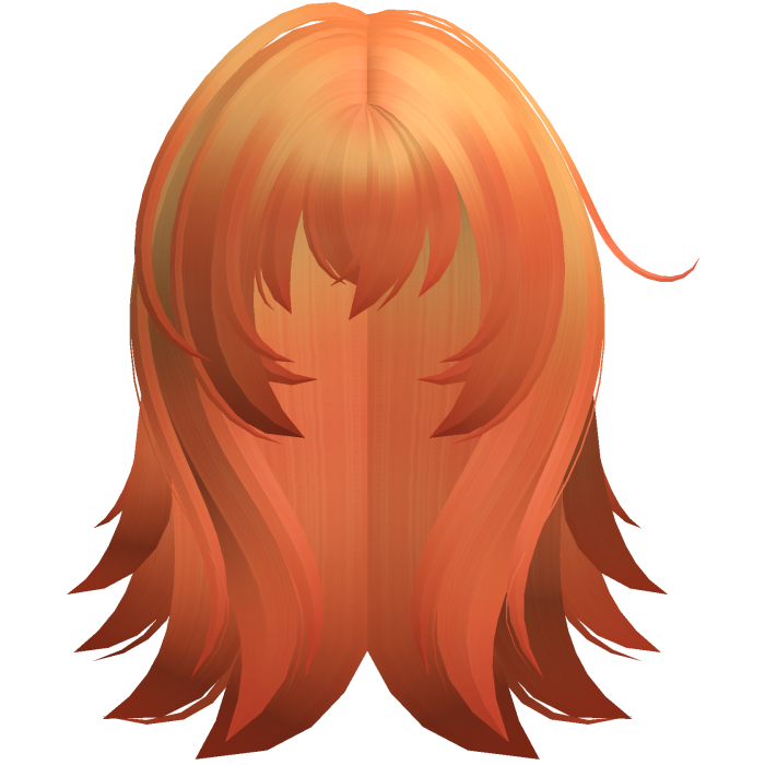 aoi mukou fluffy messy anime hair orange