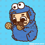 Cookie Monster dogs