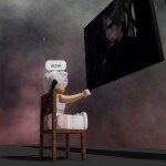 sit on a chair and stare at leon kennedy simulator