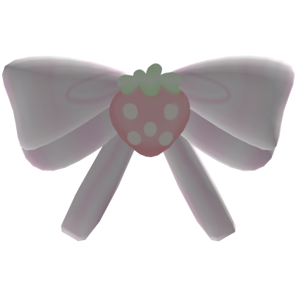 kawaii strawbunny pink strawberry hairclip Roblox item