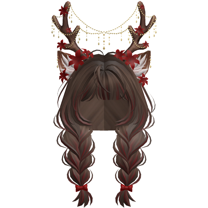Ethereal Christmas Fairy Fawn Braids w/ Antlers
