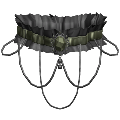 Green Gothic Ruffle Choker