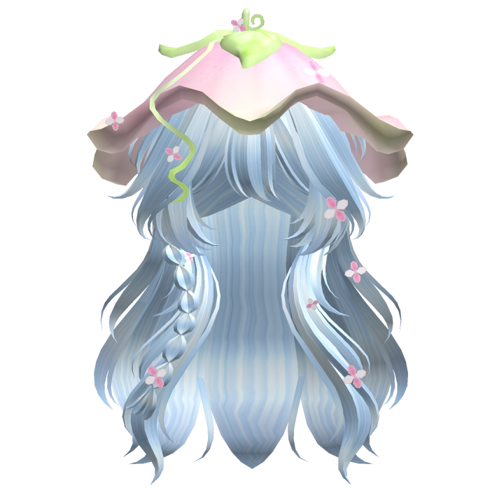 Kawaii Fluffy Layered Flower Hair (Blue)