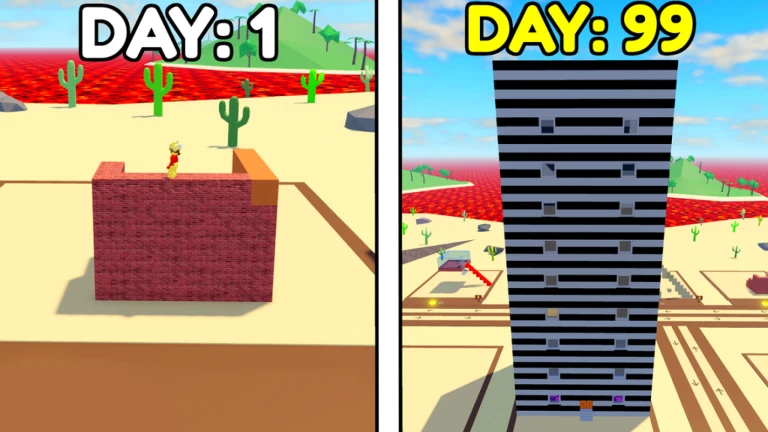 Build To Survive The Lava With Friends