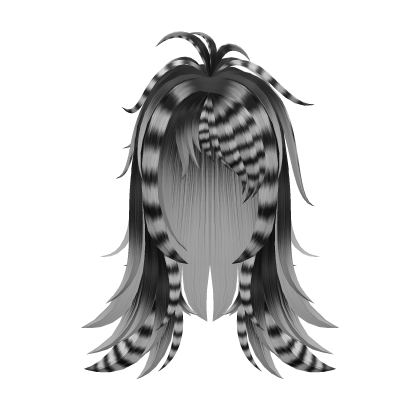 Emo Scene Spiky Messy Black And White Roblox item