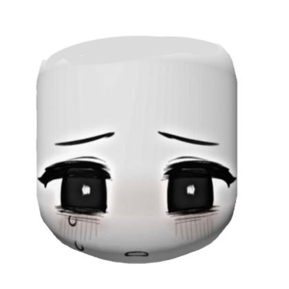 Cute kawaii scared face Roblox decal