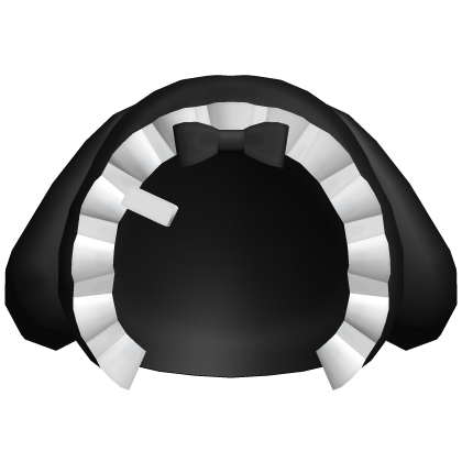 ♡ kawaii ruffled black bunny hood