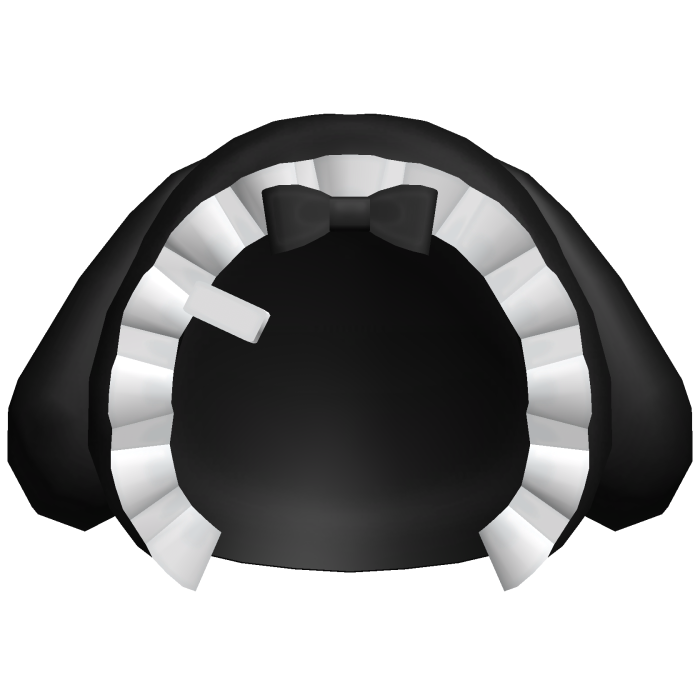 ♡ kawaii ruffled black bunny hood