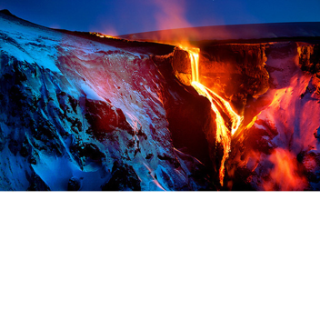 half ice half lava showcase