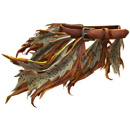 Orange Goth Tattered Belt Skirt