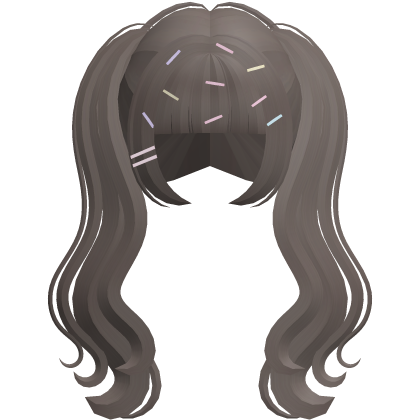 ꒰ ୨୧ ꒱ sprinkle flowy pigtails in ash Roblox item