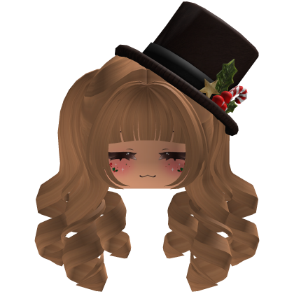 fluffy Christmas hair beret (Brown)