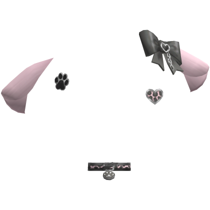 Pink Gothic Y2k Ear Paw Furry Accessories