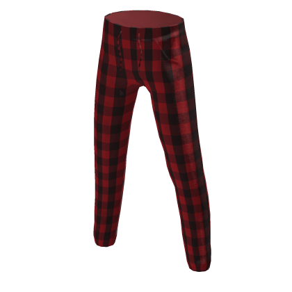 Plaid Pajama Pants - Red