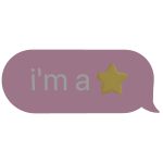 i'm a star ⭐ text message bubble pink