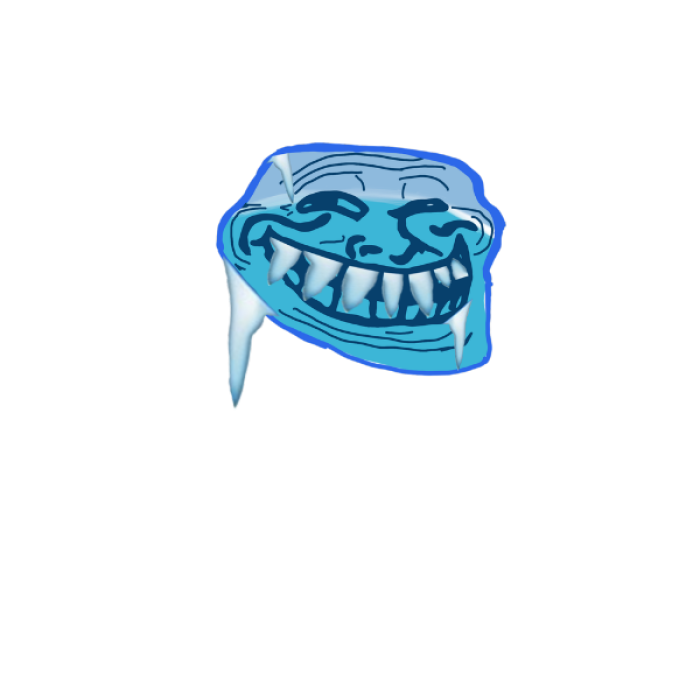 Frozen troll face Roblox decal