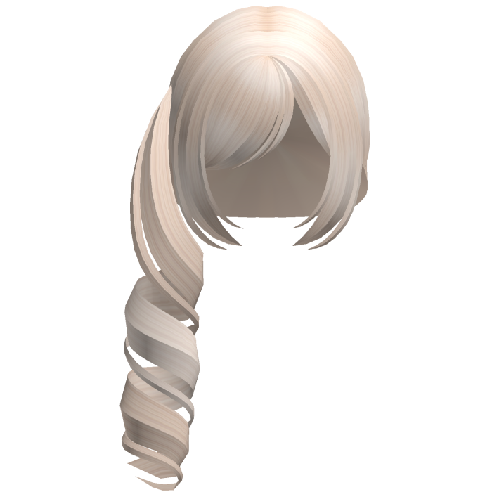 🤍 kawaii curly side ponytail blonde