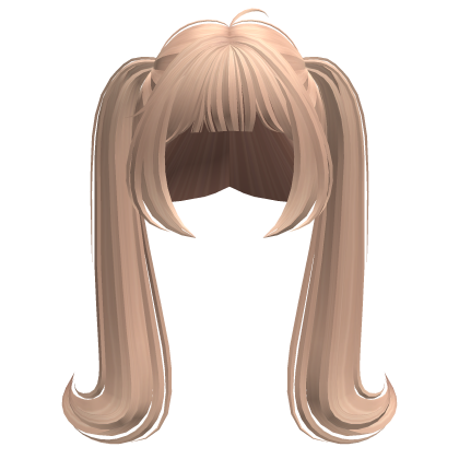 Long Anime Cute Curly Pigtails w/ Bangs (Blonde) Roblox item