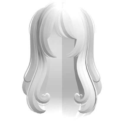  ♡‿ . long princess hair with pigtails in white Roblox item