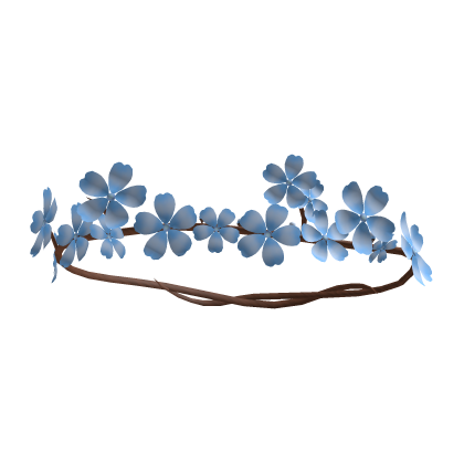 Cherry Blossom Sakura Blue Flowers Tiara Crown