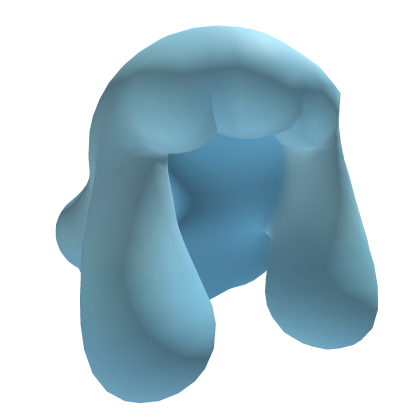 Pastel blue stylized slime blob hair