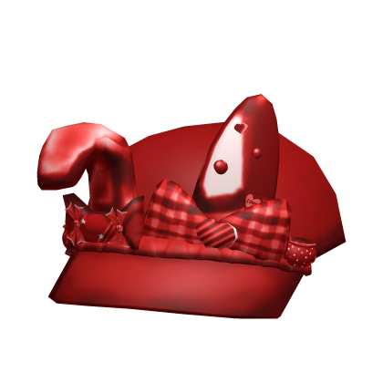 [NEW 🚨] Red Bunny Ear Decora Bow Hat