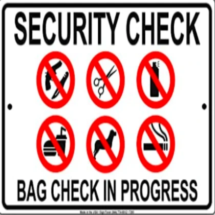 Checkpoint sign