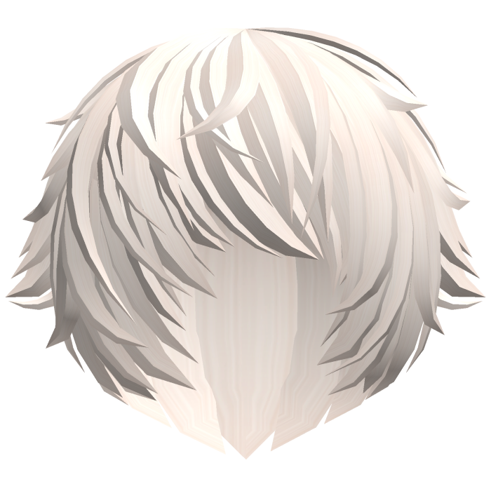 messy platinum vampire emo anime hair w tufts