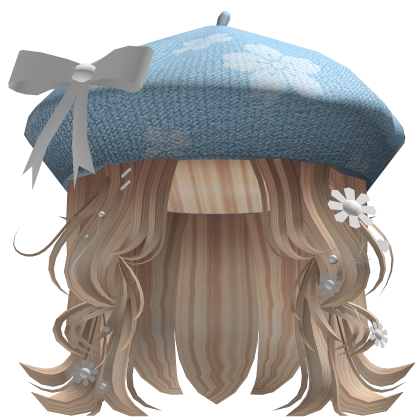 Wavy Blossom Beret Hair - Blonde Roblox item