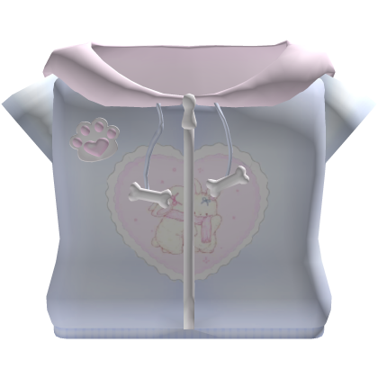 ♡⸝⸝ cute blue and pink hoodie with bunny hood
