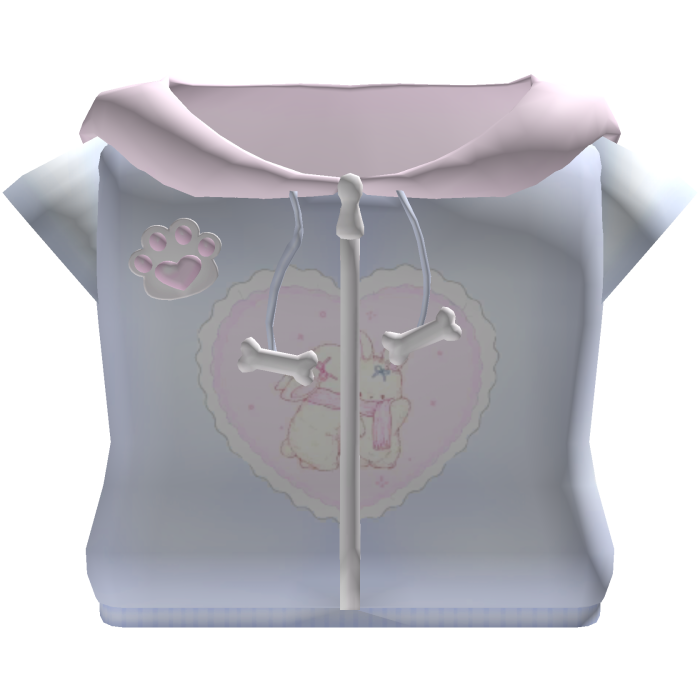 ♡⸝⸝ cute blue and pink hoodie with bunny hood