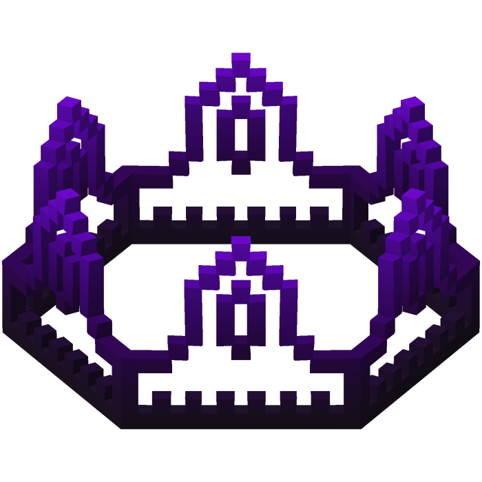 Purple 8-Bit Royal Crown Outline Recolor (Addon)
