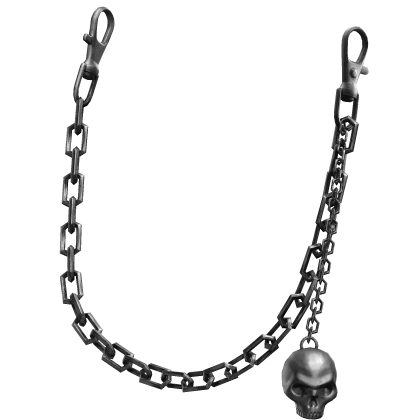 Silver Waist Chains w/ Hanging Skull 1.0 [PBR] Roblox item