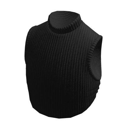 Crop Wool Turtleneck Black