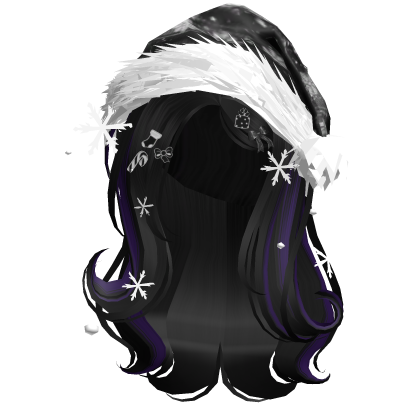 Shy Gentle Swirls w/Santa Hat (Black&Purple) Roblox item