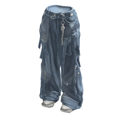 Light Cargo Jeans with Straps and shoes