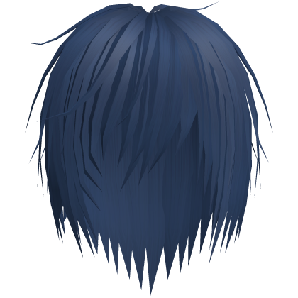 Dark Blue Vkei Messy Emo Punk Hair